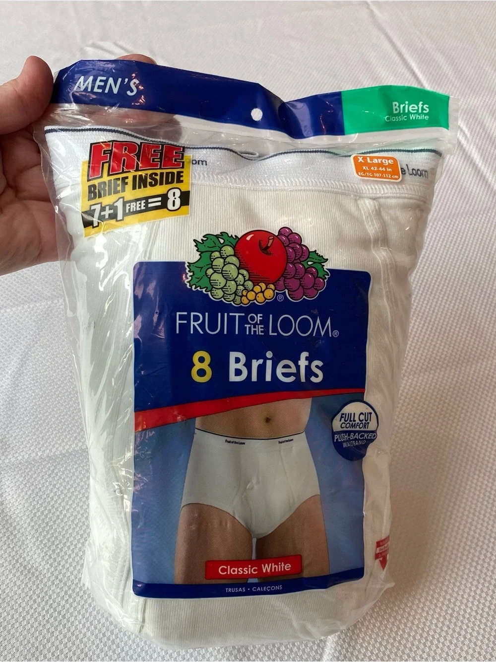 Fruit of the Loom Men's Classic White Briefs - Pack of 8
